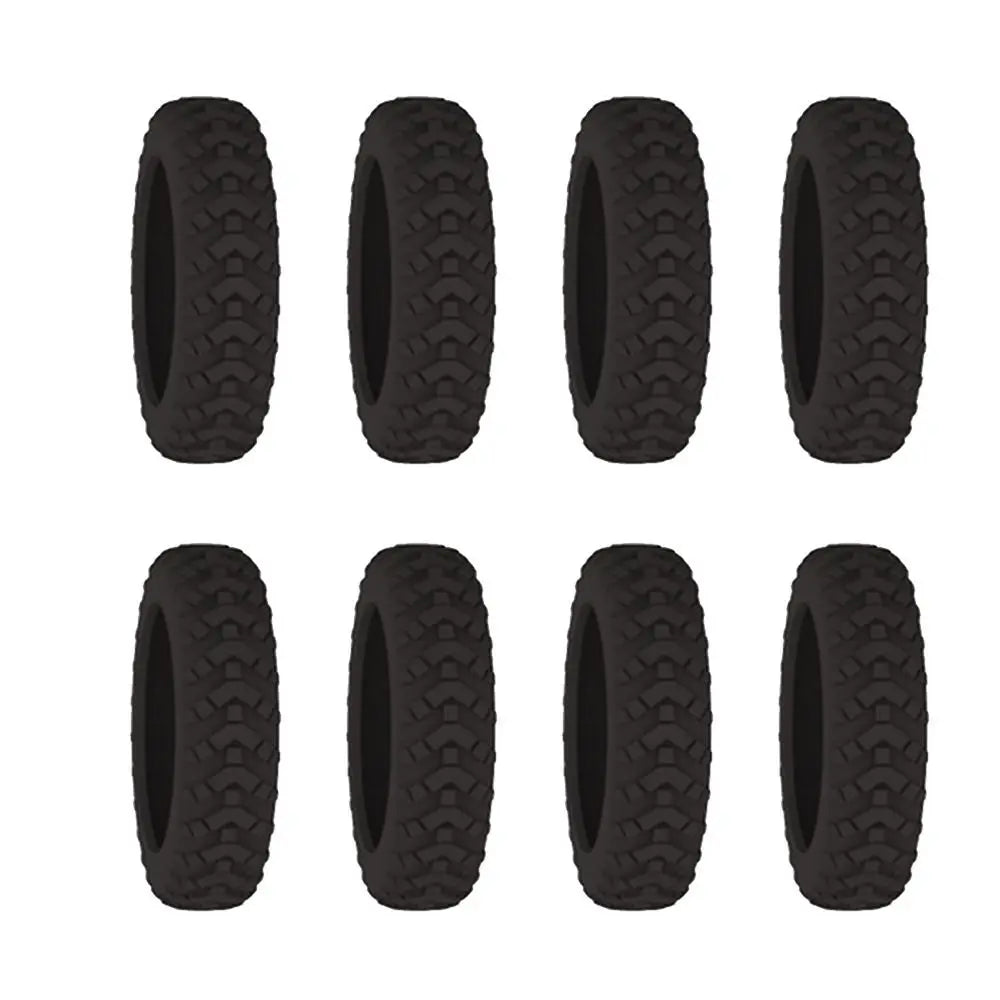 Silent Silicone Luggage Wheel Protectors (8-Pack)