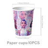 A white paper cup featuring a portrait of a K-Pop idol for a birthday party decoration set.