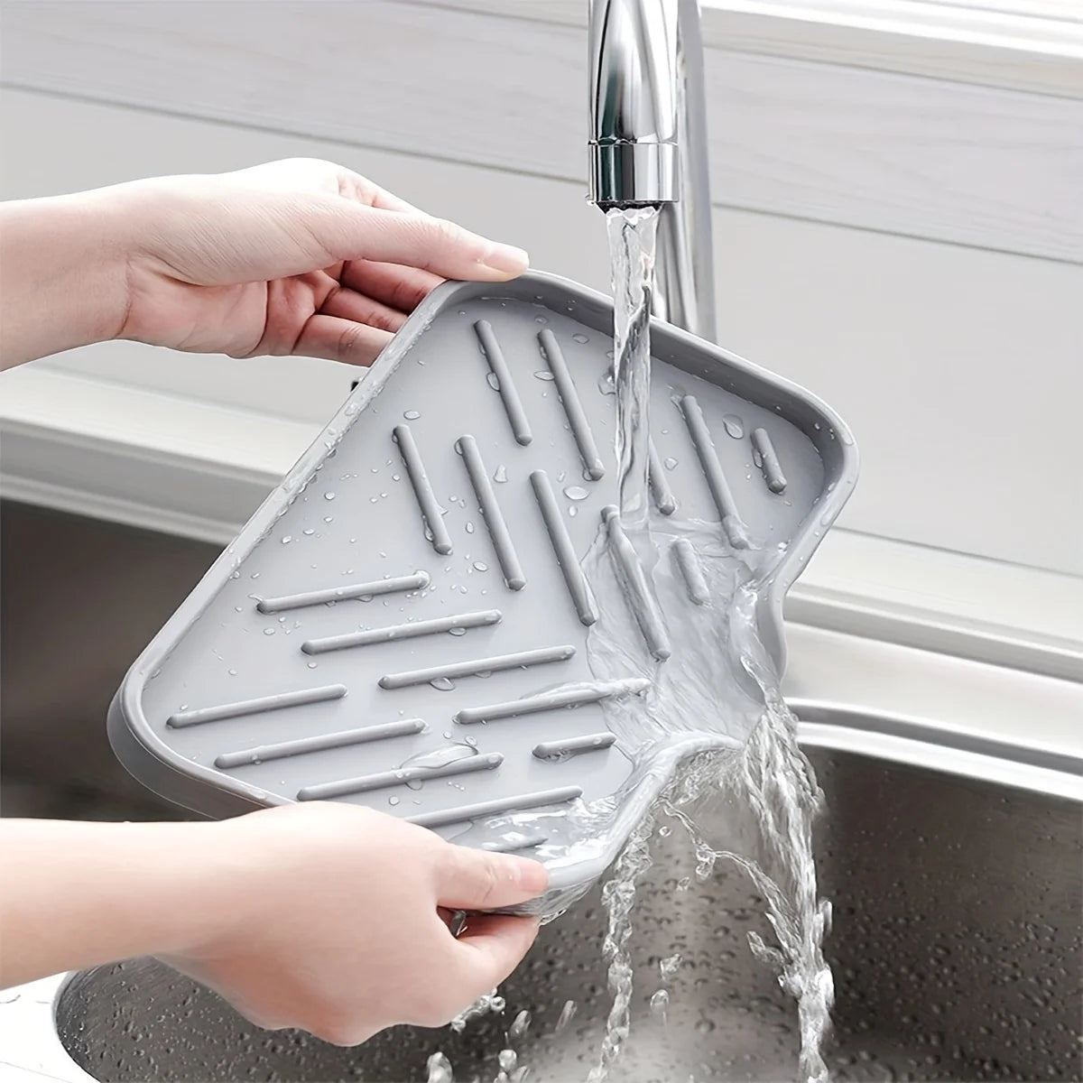 Silicone Drain Tray for Sink Organization