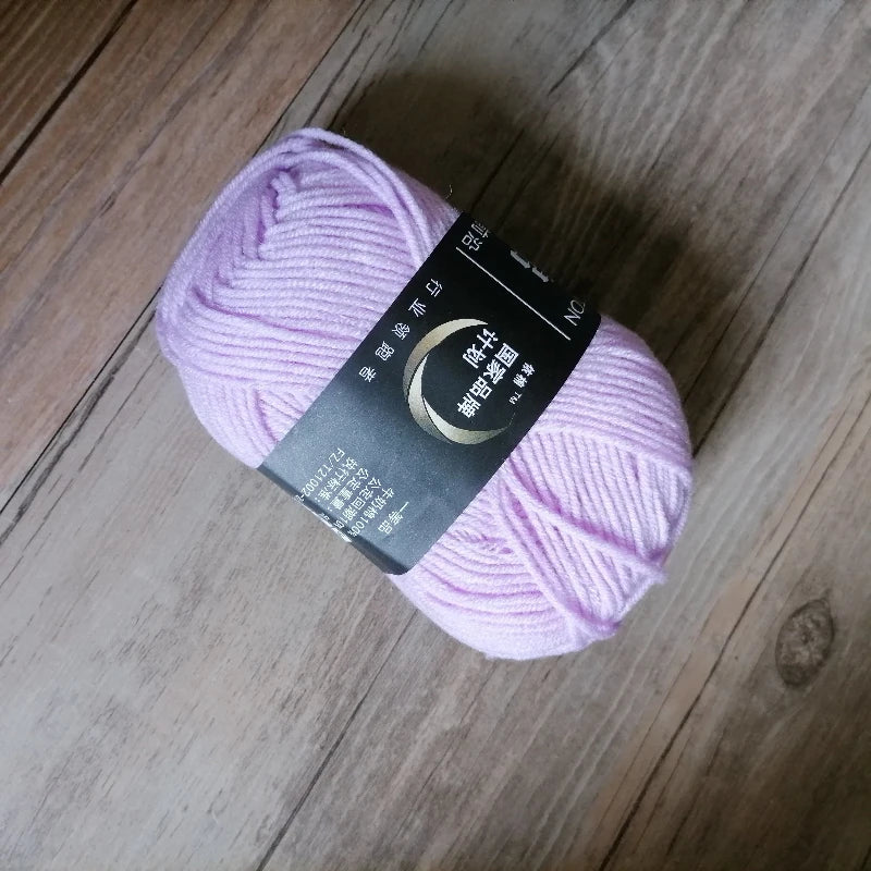 4-Ply Soft Cotton Blend Yarn for Knitting and Crochet