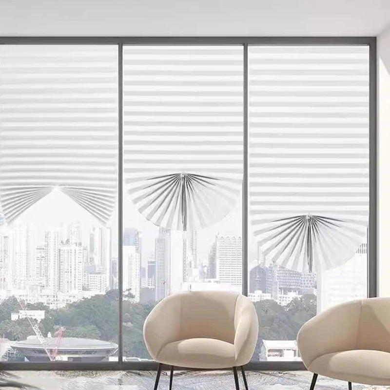 Self-Adhesive Pleated Blackout Blinds