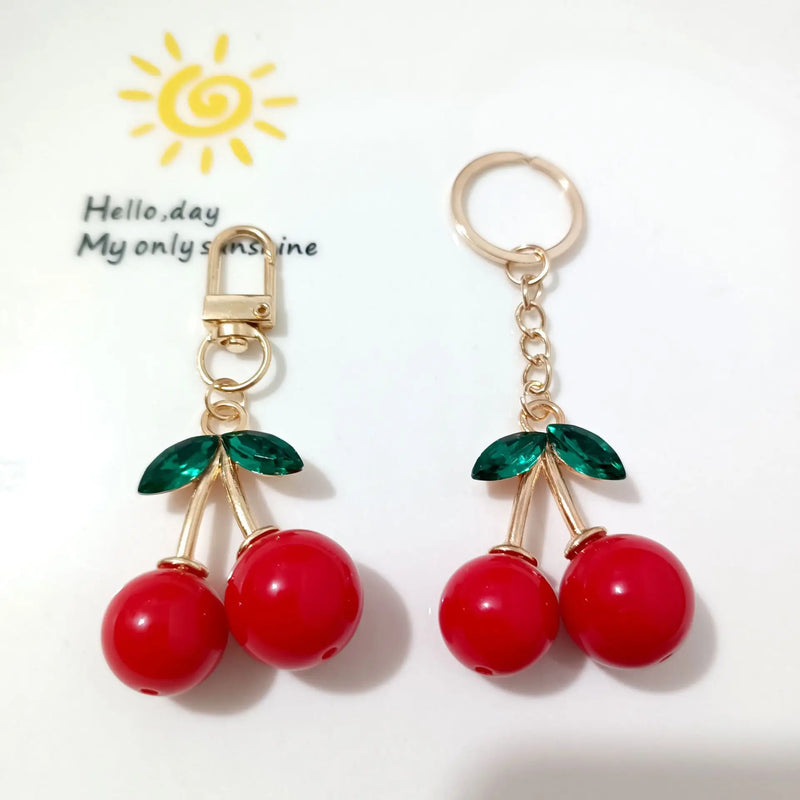 Cherry Silicone Bag Charm & Keychain