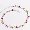 Colorful Crystal Choker Necklace with Gold Plating
