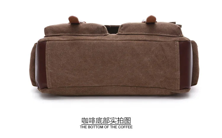 Vintage Canvas Messenger Bag for Men – Retro Crossbody Shoulder Bag