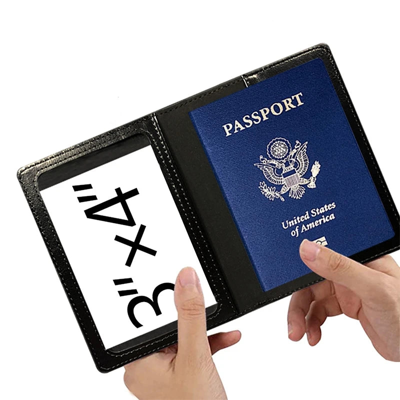 RFID-Blocking Leather Passport Holder with Card Slots