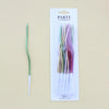Spiral Birthday Cake Candles, Set of 6 Long Thin Decorative Candles for Cakes and Desserts