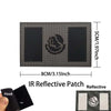 IR Reflective patch featuring an eagle skull design with hook and loop backing