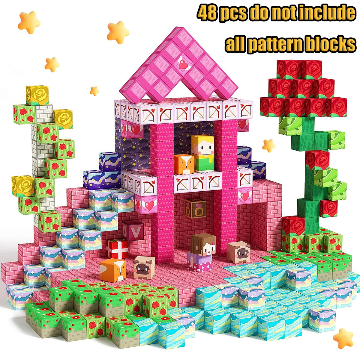 Magnetic Building Blocks Castle & Villa Set