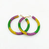 Rainbow Crystal Hoop Earrings