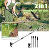 2-in-1 Long Handle Garden Hoe & Weed Rake