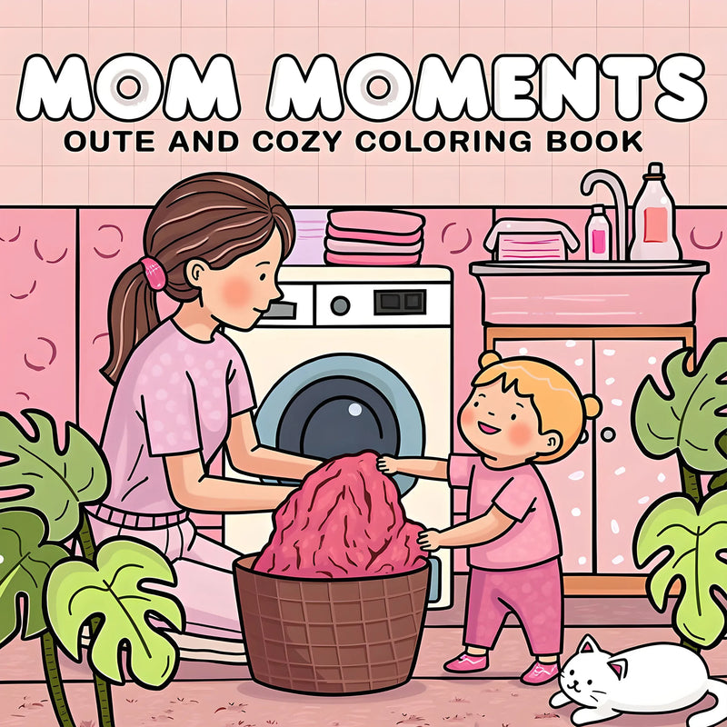 Cat Moments Adult Coloring Book