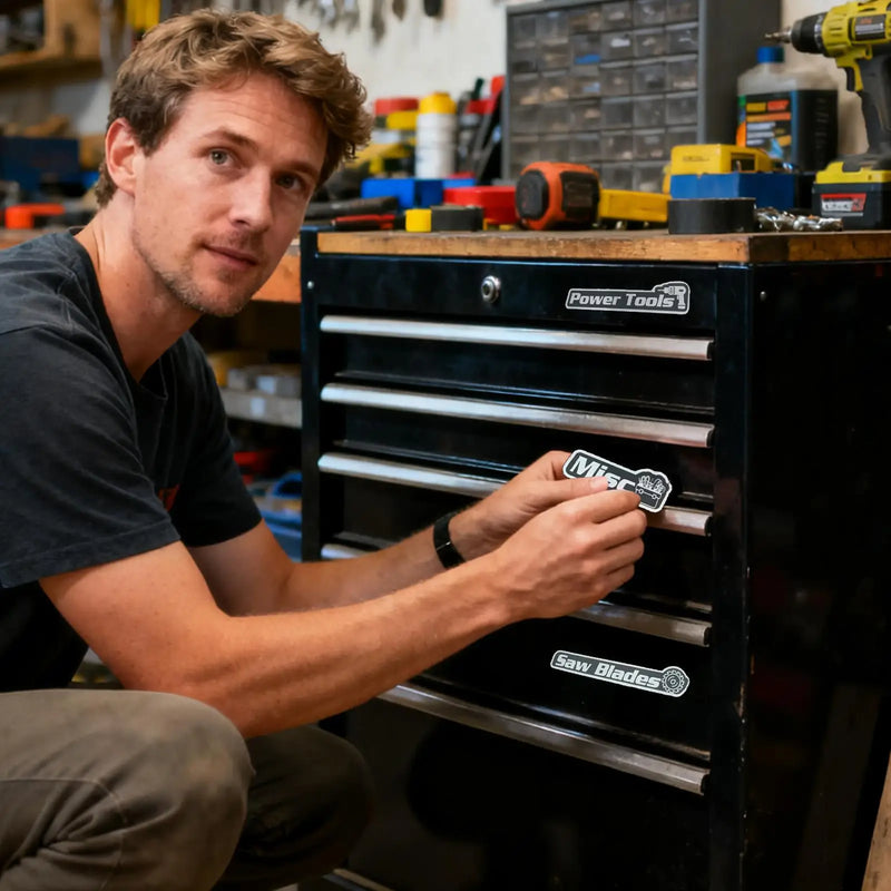 Étiquettes Magnétiques Réutilisables pour Outils (Lot de 15)