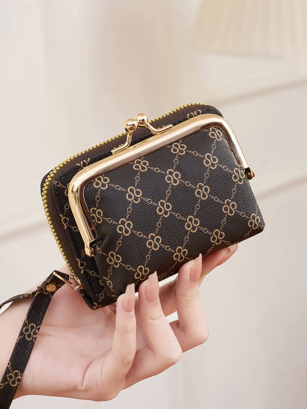 Vintage Accordion Wallet with Wristlet Strap