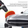 Orange polishing sponge pad set with hook-and-loop backing used for automotive detailing.