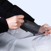 A person is shown wearing a self-adhesive window mosquito net screen on their wrist and hand.