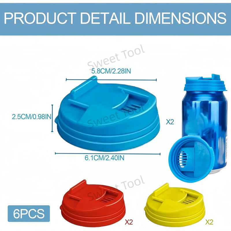 Reusable Silicone Can Covers (6-Pack)