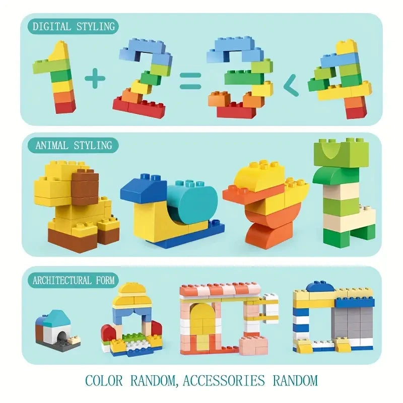 Creative Building Blocks Set - 200 Pieces with Base Plate