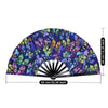 Holographic Folding Hand Fan with UV Glow Effect