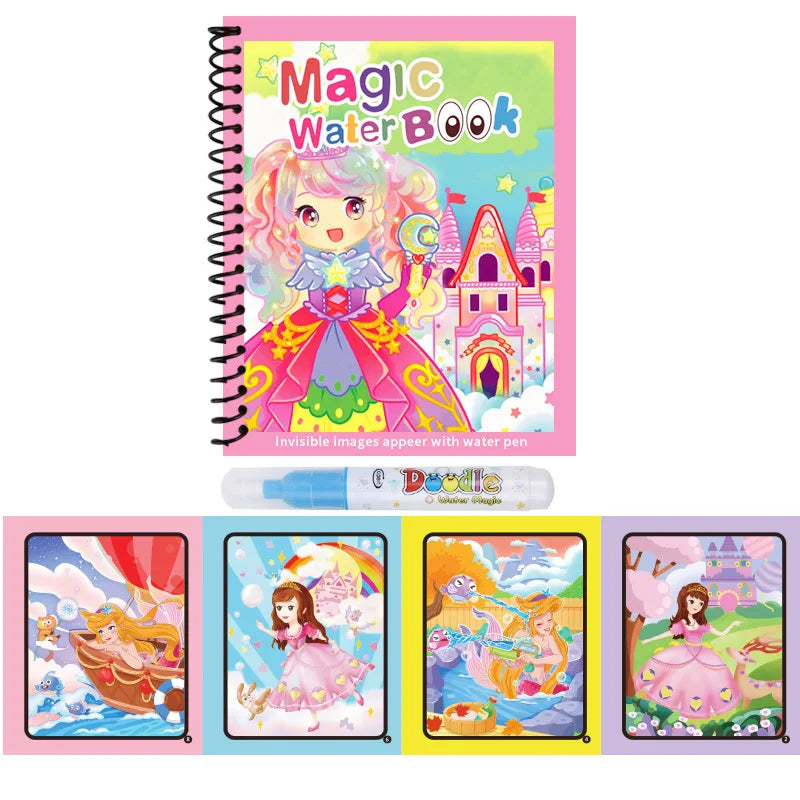 Reusable Water Drawing Book with Refillable Pen
