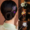 Handcrafted Wooden Hairpin with Flower Tassel