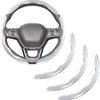 Carbon Fiber Steering Wheel Cover with Non-Slip Leather Grip