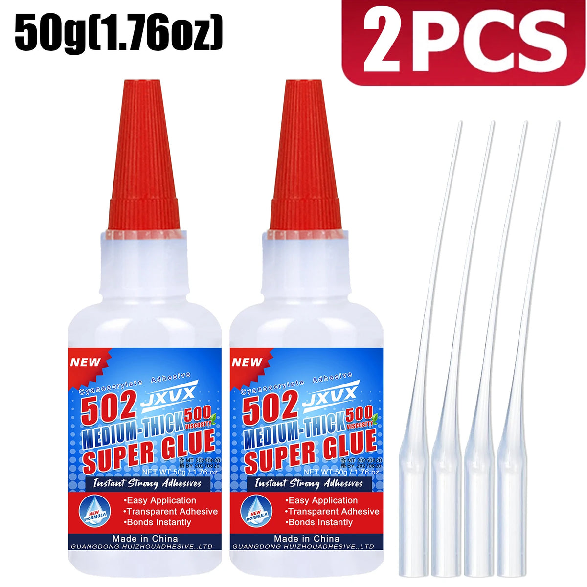 Professional Grade Super Glue – Extra Strong Instant Adhesive for Plastic, Metal, Wood & More