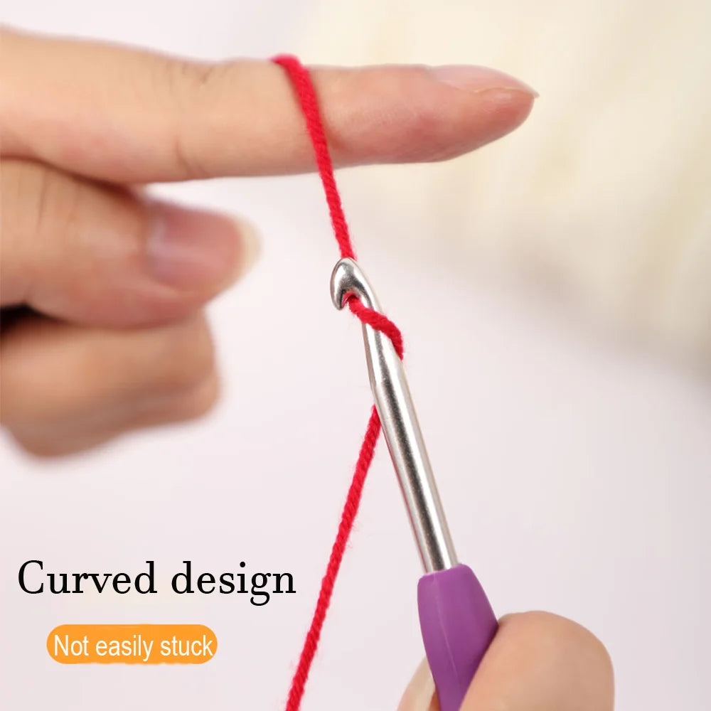 Aluminum Crochet Hook Set for Chunky Yarn & DIY Crafts