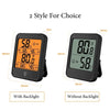 Digital Temperature and Humidity Monitor with Stand, Magnet, and Wall Mount