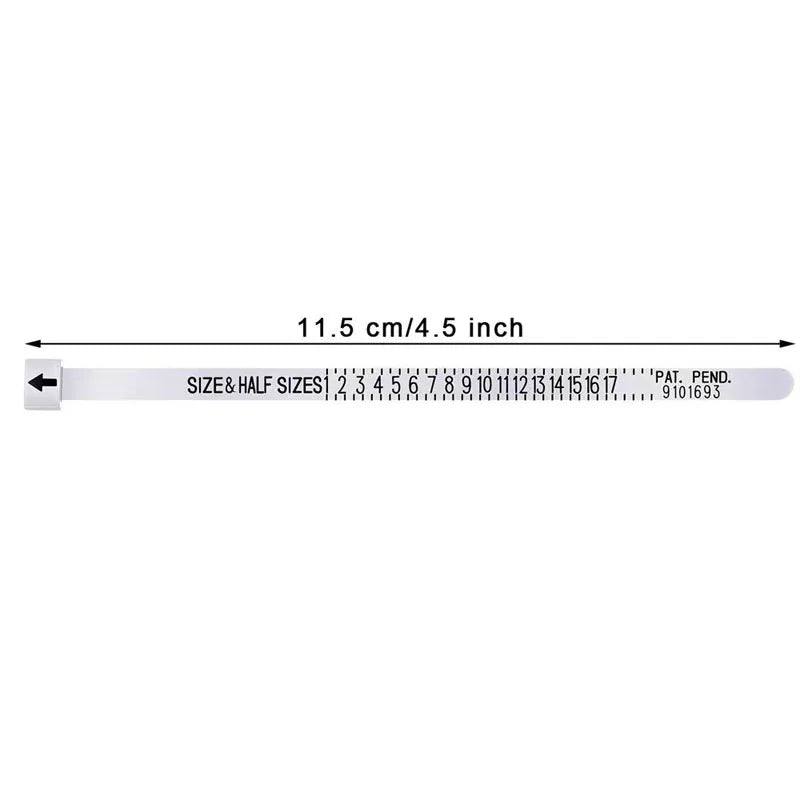 Plastic Ring Sizer Gauge for Accurate Finger Size Measurement