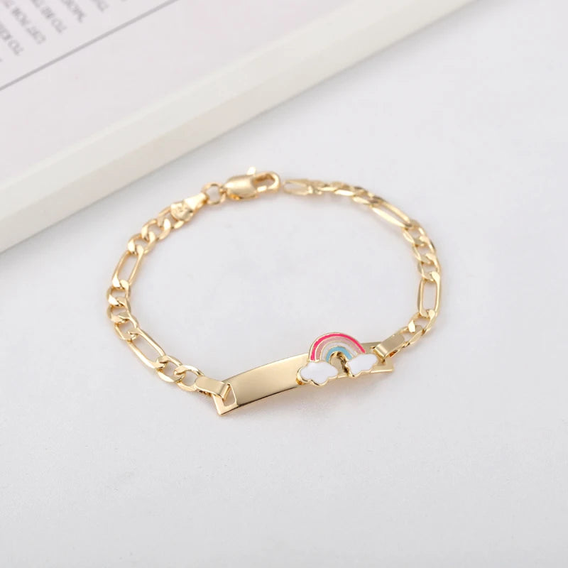 Kids' Charm Bracelet Set - Butterfly, Rainbow, Smiley & More