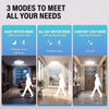 Three modes of rechargeable motion sensor ceiling lights: Night, All-day, and Constant Light modes.