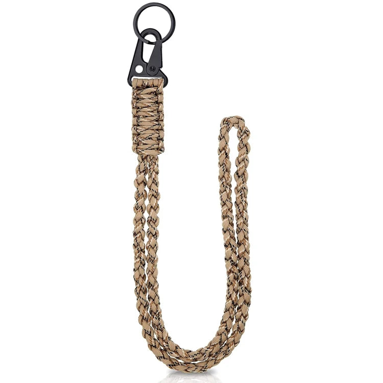 Heavy duty 550 paracord neck lanyard with a metal clip