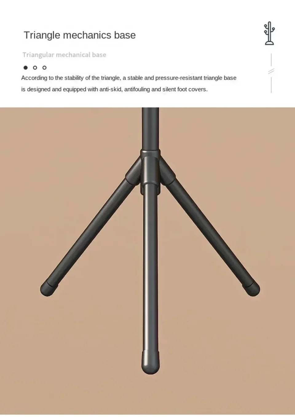 Vertical Tree Branch Coat Rack with 3 Hooks