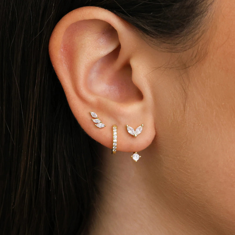 Dainty Square Hoop Earrings Set