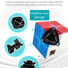 A light weight design cube with hollow-out features shown in various angles.