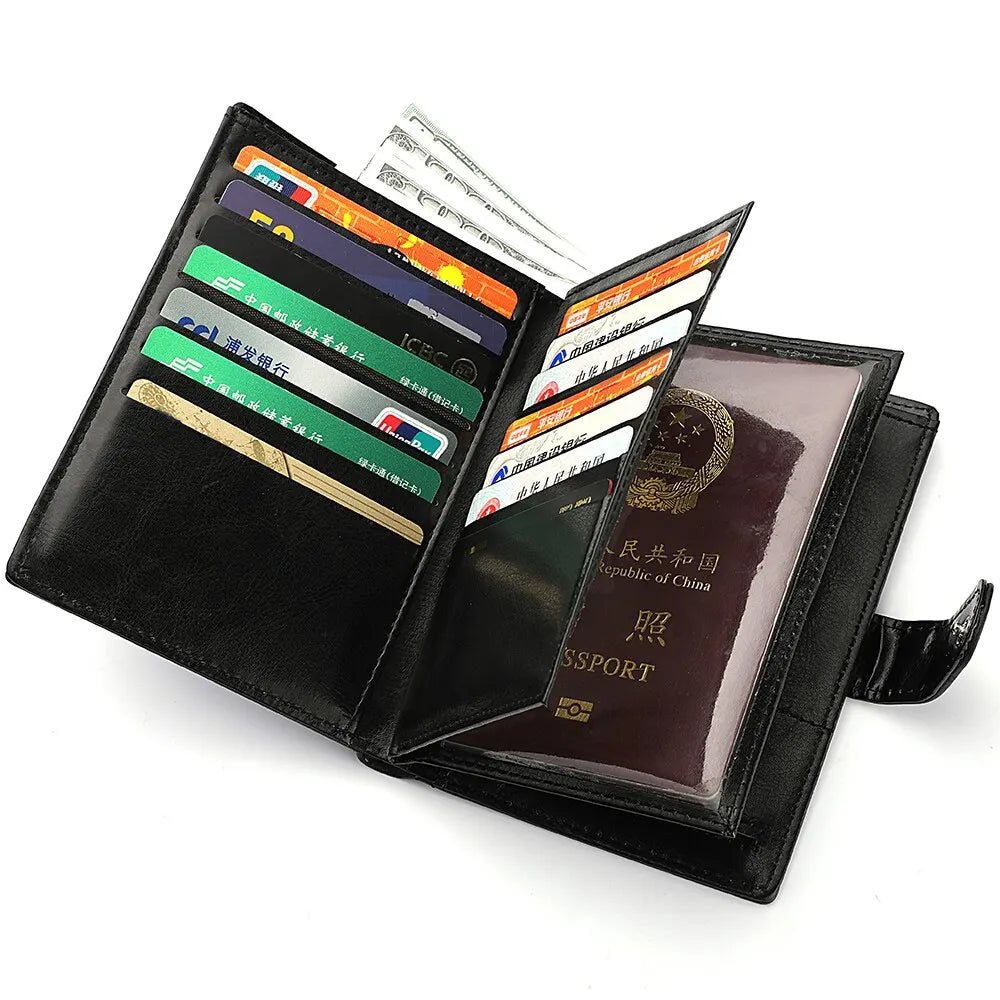 Travel Passport Wallet with Multi-Card Holder