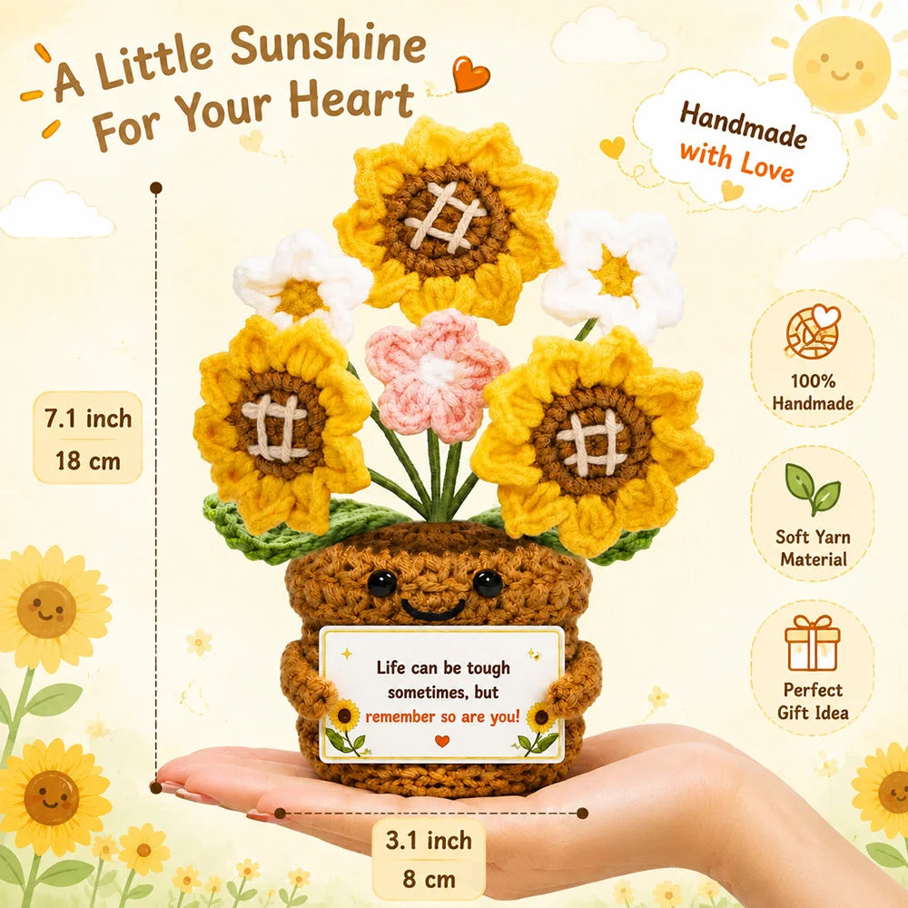 Handmade Crochet Amigurumi Doll with Love and Encouragement
