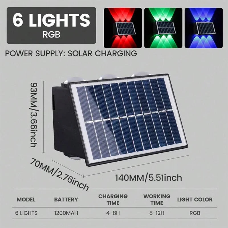 Dual-Direction Solar Wall Light