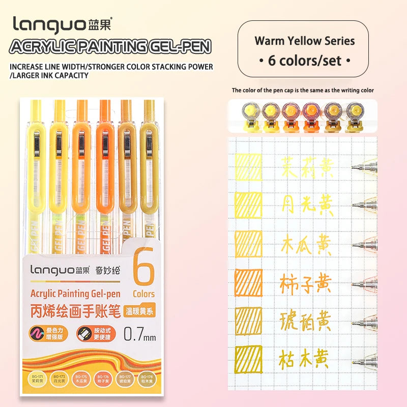 Vibrant Acrylic Gel Pens Set for Art & Writing