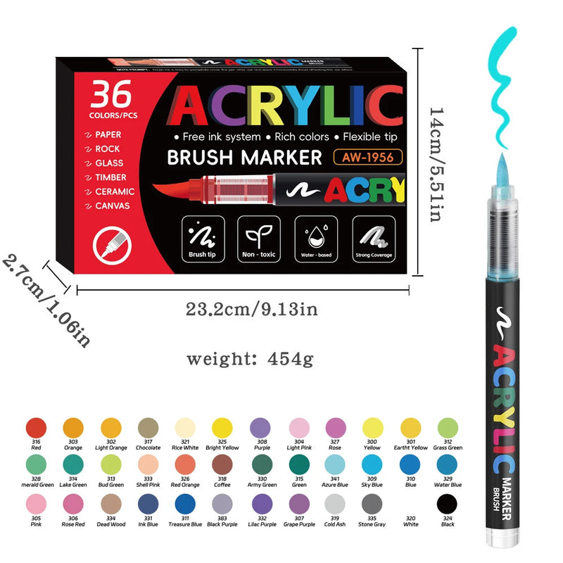 168-Color Acrylic Paint Marker Set
