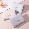 Compact Bow Tri-Fold Wallet with Multiple Card Slots