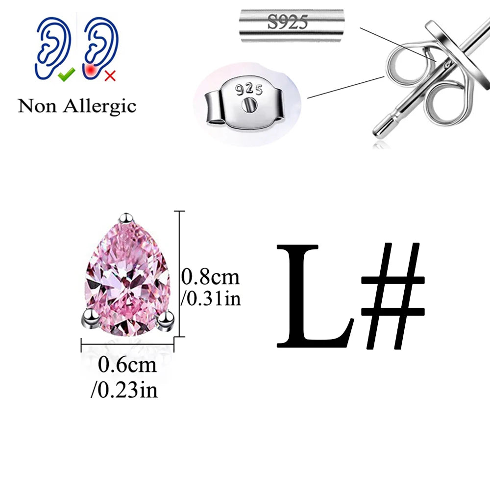 Sterling Silber Wassertropfen CZ Ohrringe