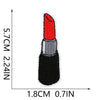 Red 3D Embroidered Iron-On Patches for Clothing & Crafts