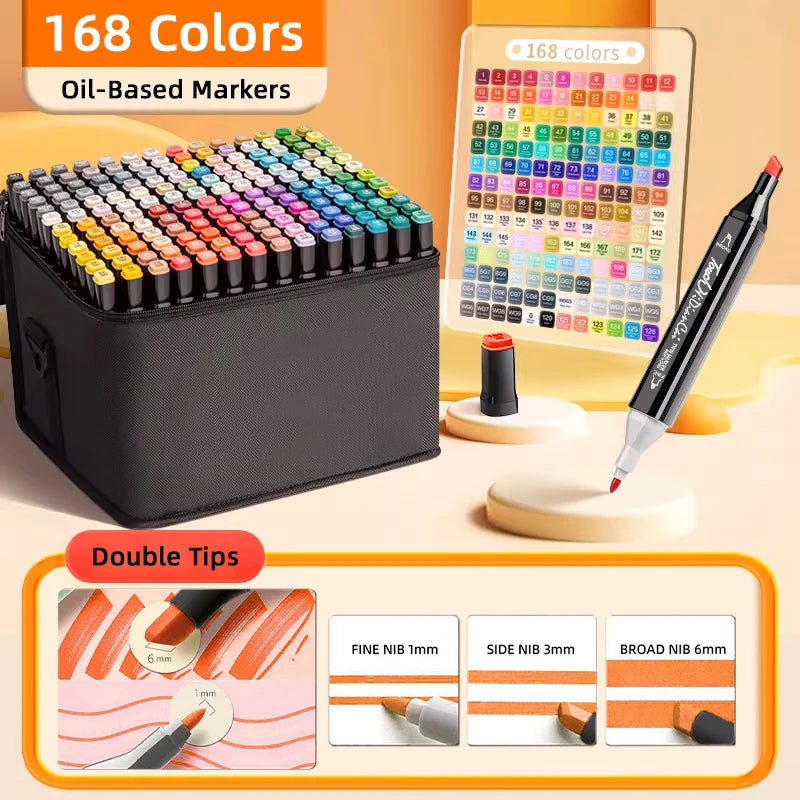 Dual-Tip Alcohol Markers for Art & Illustration