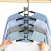 Space-Saving Layered Hangers with Non-Slip Coating