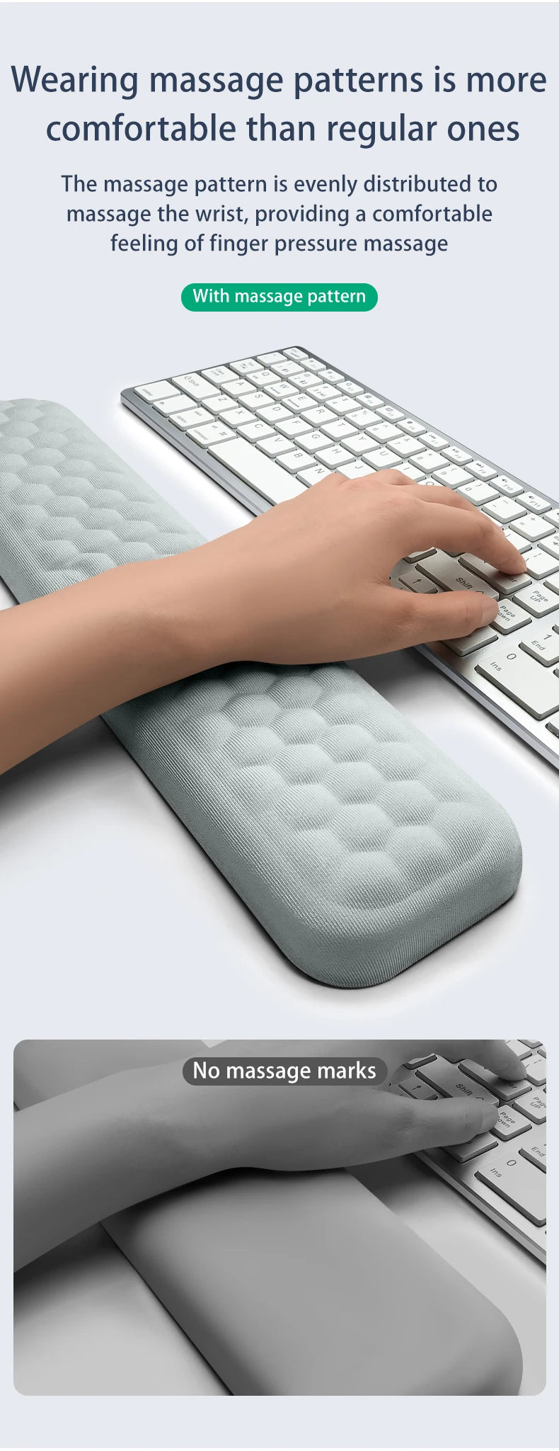 Ergonomic Keyboard & Mouse Pad with Wrist Rest