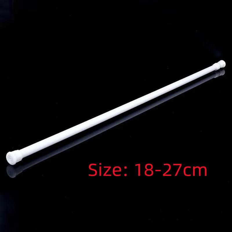 No-Drill Adjustable Metal Spring Tension Curtain Rod