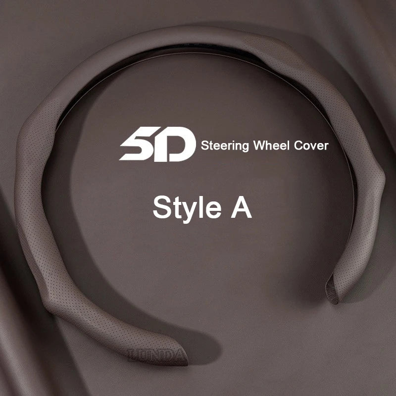 Dunkelgrauer universeller Lenkradbezug im Style A Design auf einer Oberfläche.