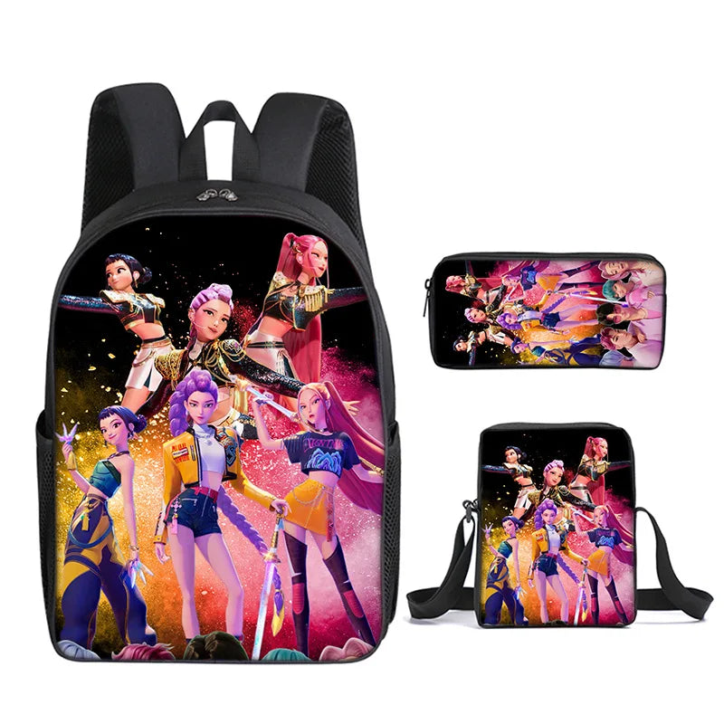 Kids' Cartoon School Backpack with Front Pocket