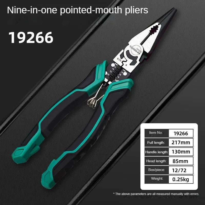 9-in-1 Multifunctional Wire Stripping Pliers with Crimping Action